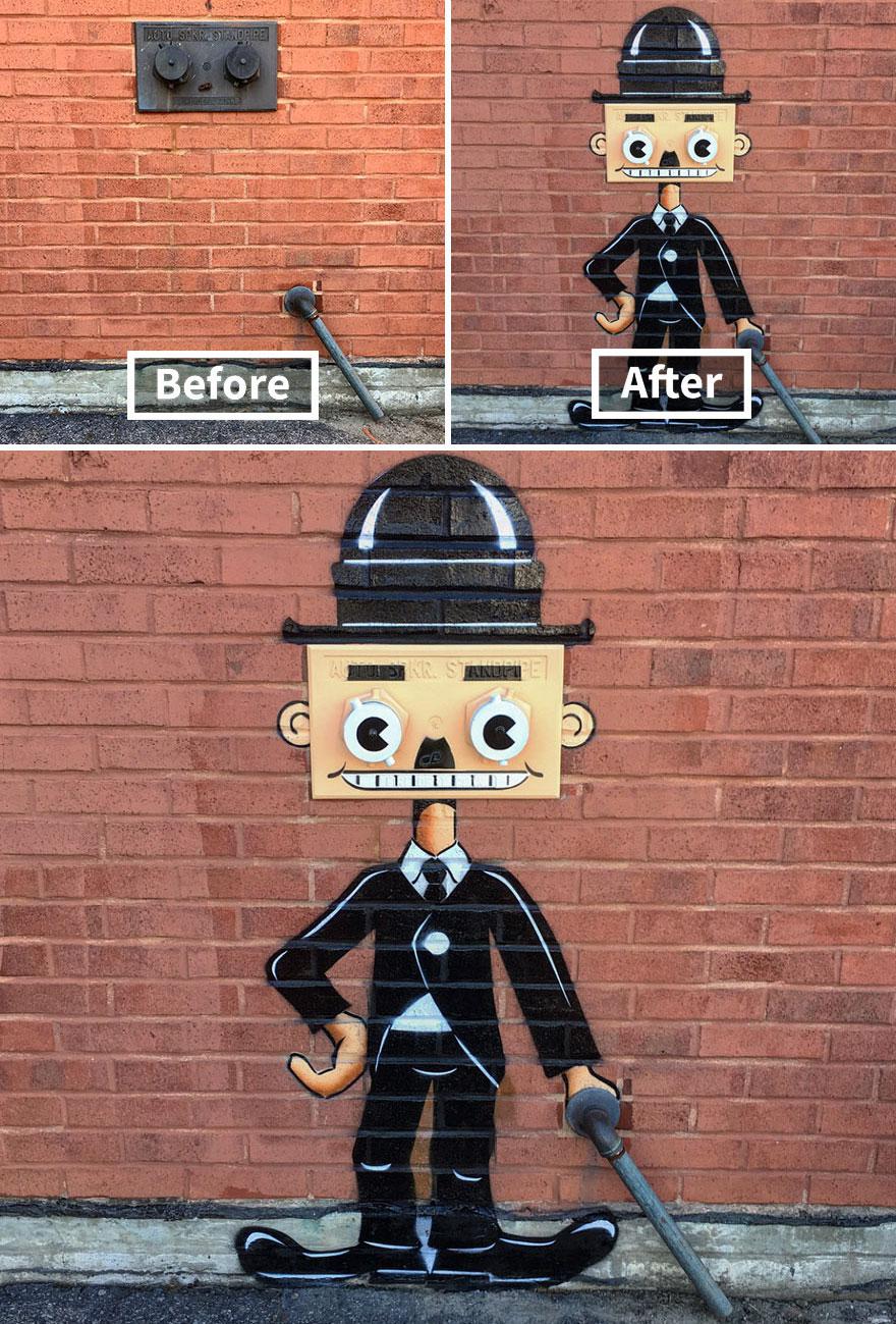 Meet The Street Artist Transforming Dreary Objects Into Quirky Creations: 