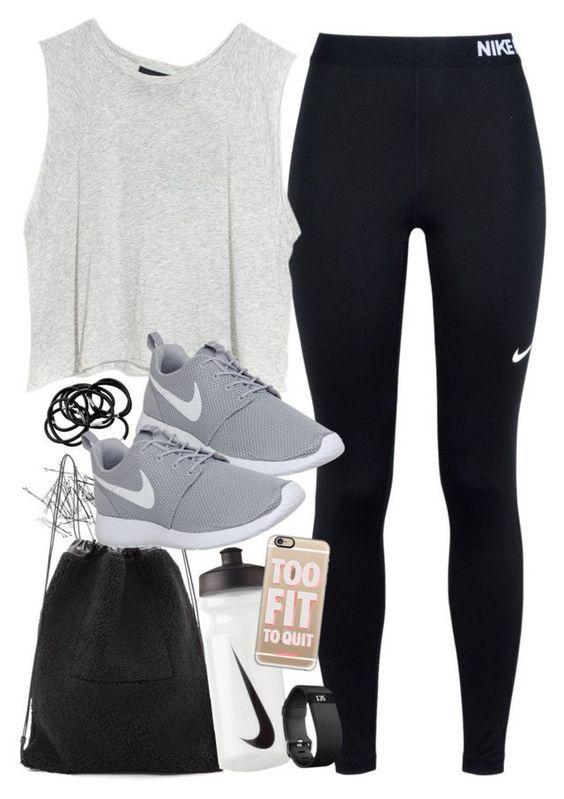 Outfit for the gym with Nike items.: Fitness Model,  Air Jordan,  Polyvore outfits  