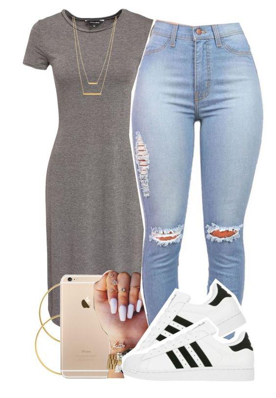 Polyvore featuring Mode, New Melissa Odabash, adidas on Stylevore