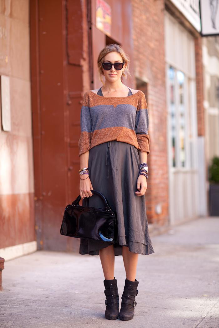 Go for a loose cropped sweater...: 