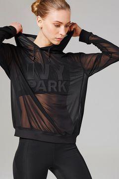 Gym Outfit Ideas: Sheer Mesh Hoodie by Ivy Park