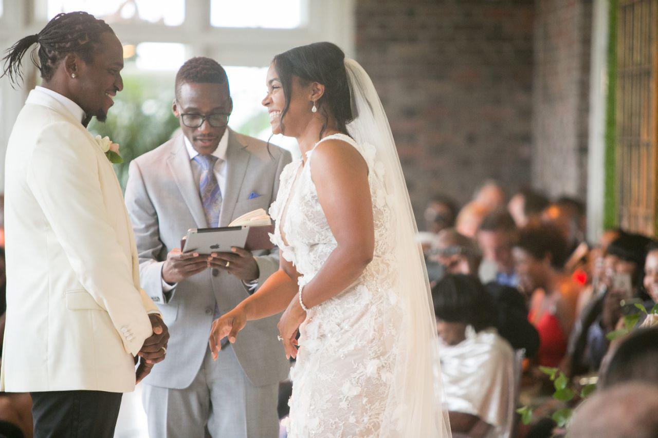 Terrence LeVarr Thornton married Williams in front of around 150 of their closest friends and family including Pharrell Williams, who was his best man, and Kanye West and wife Kim Kardashian.: 