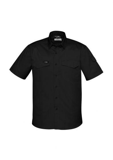 SYZMIK Men’s Rugged Cooling Men’s S/S Shirt ZW405: rugged cooling shirt,  Black Shirt  