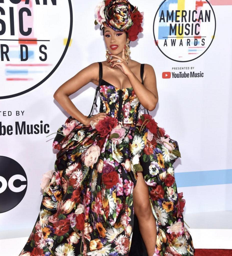 Cardi B in gabbana gown: 