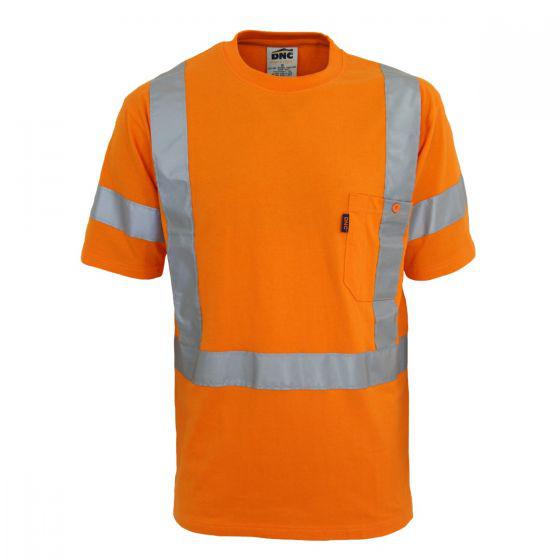 DNC WORKWEAR Hi-Vis Cotton Taped Tee 3917: industrial workwear  