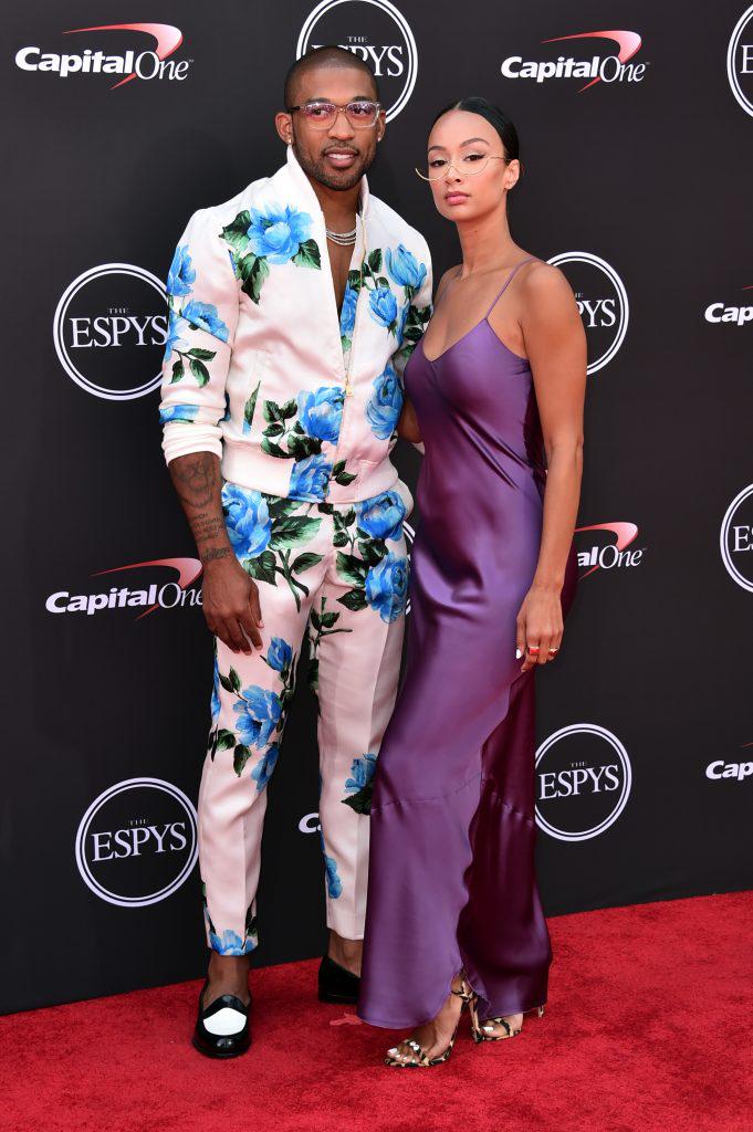 Draya Michele with fiancee Orlando Scandrick.: 