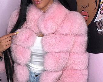 PINK fur coat. PINK fur coat. Pink faux fur boujee winter long sleeve fur coat