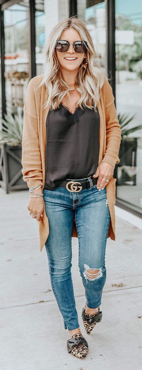 Fall Outfit Ideas with jeans to Get Inspire - jeans Outfit Ideas: Jeans Outfit,  Jeans Outfit Ideas,  Casual Outfits,  Fall Outfit Ideas,  Casual Winter Outfit  