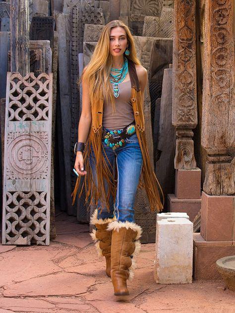 Western Outfit Ideas In Cowgirl Boots And Jeans on Stylevore