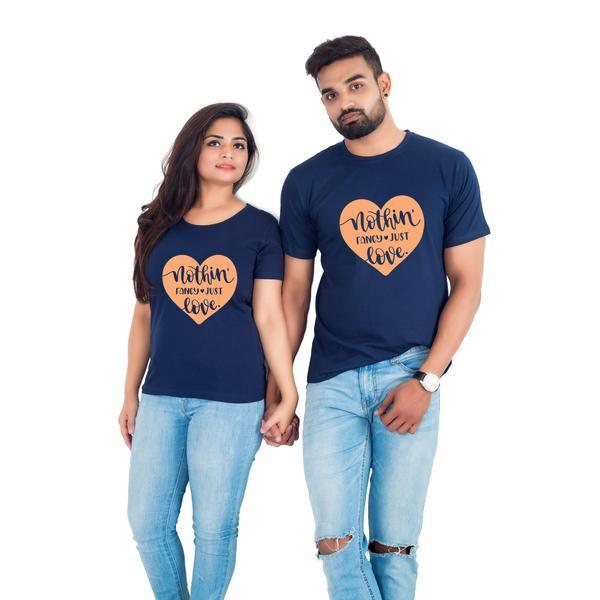 Nothing Fancy Just Love Couple T-Shirt: 