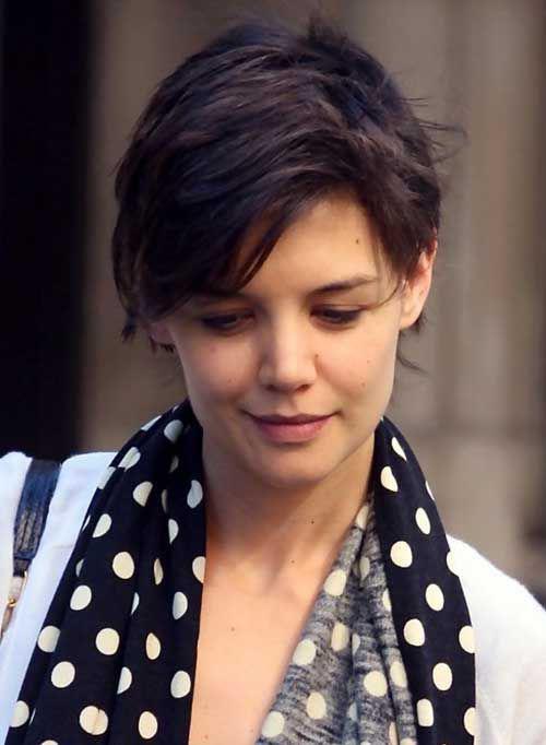Katie Holmes Short Pixie Hairstyle: Bob cut,  Hairstyle Ideas,  Pixie cut,  Regular haircut,  Katie Holmes Hairstyle  