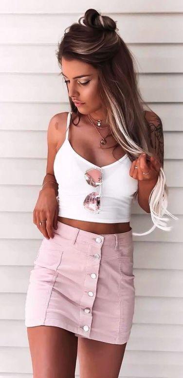 Best cUTe ToPs. Best cUTe ToPs. 15 Casual Crop Tops To Complete Your Summer Wardrobe: Spaghetti strap,  Crop top,  shirts,  Fashion outfits,  Skirt Outfits,  Cute outfits,  FASHION,  Outfit Ideas,  Bralette Crop Top  