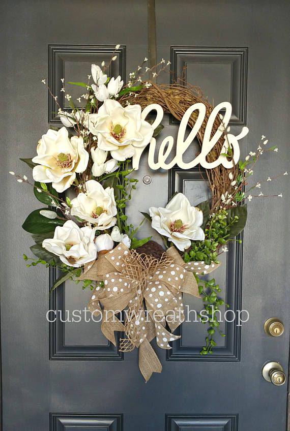 Adornos para puertas de entrada: Christmas Day,  Christmas decoration,  Flower Bouquet,  Floral design,  Artificial flower,  Elegant Magnolia  