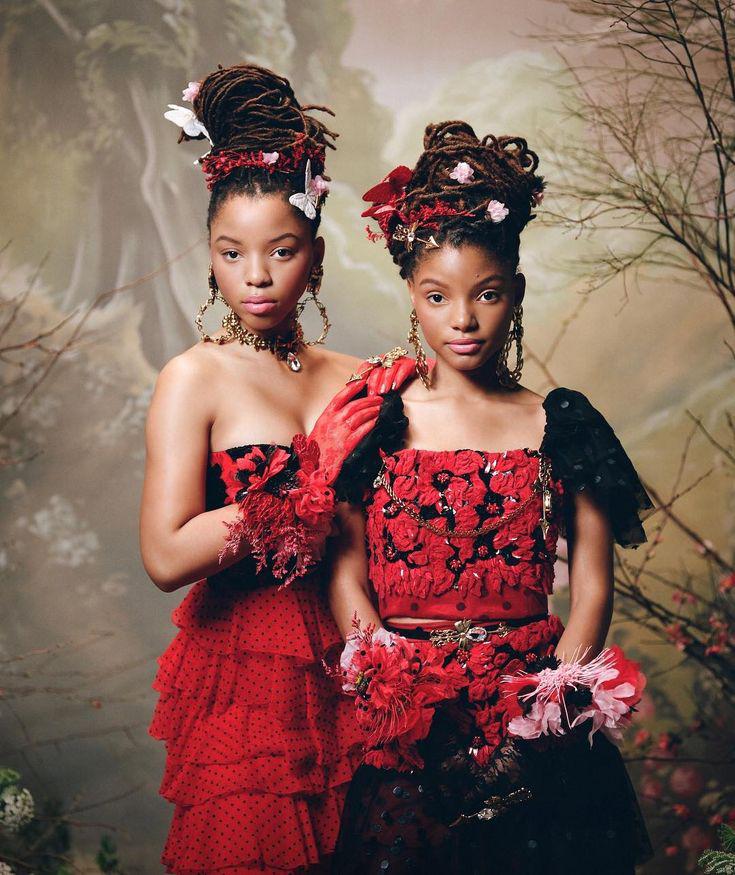 Chloe X Halle. Chloe and Halle for Rodarte: Halle Bailey  