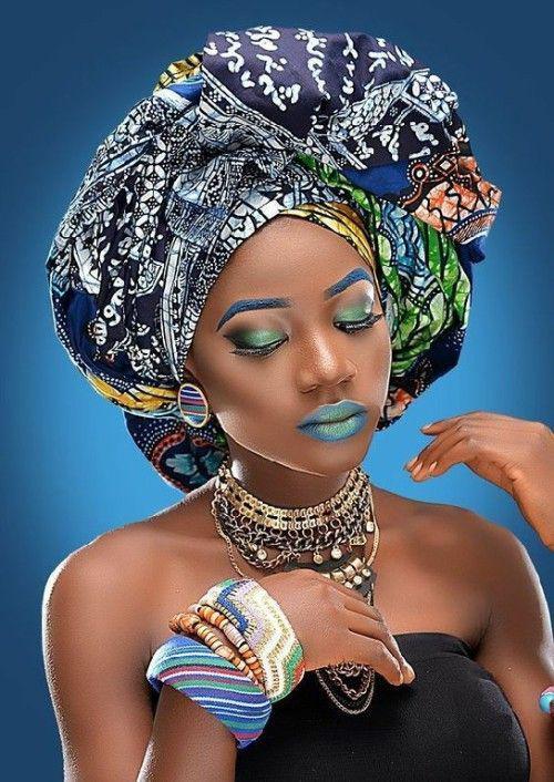 Black Girls Head tie - nigeria, , music, turban: 
