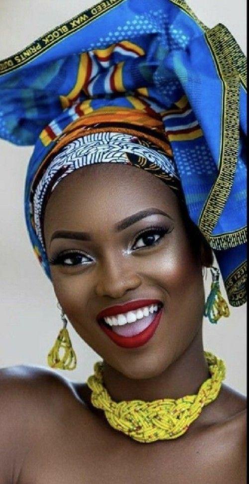 All Things Ankara. Black Girls Head tie, African queens on Stylevore