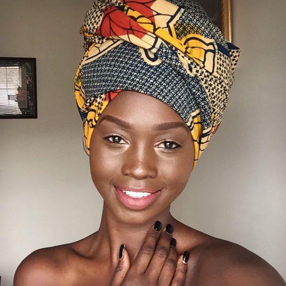 Sudanese Head Wrap. Black Girls Head tie, South Sudan: 