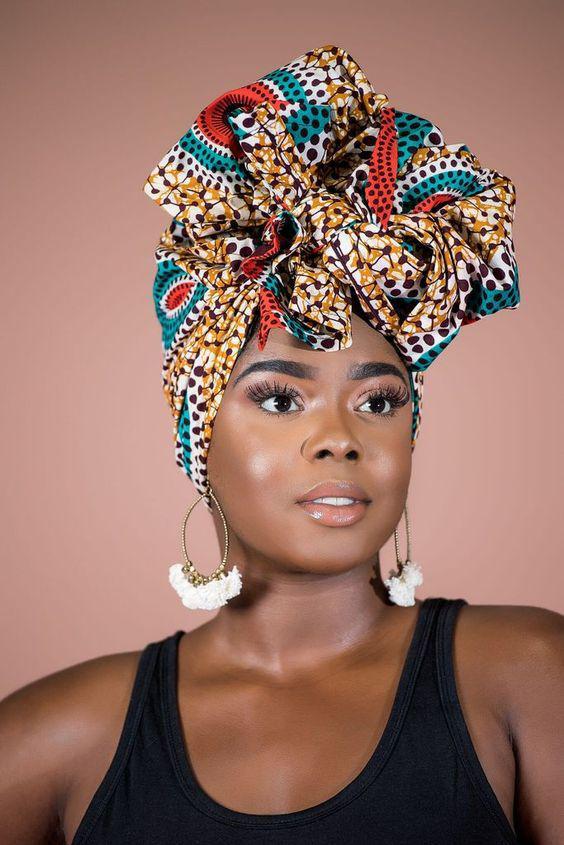 Black Girls Head tie, African Beauty: 