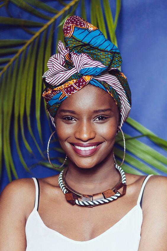 Scunci Flower Headwrap. Black Girls Hair Turban, Head tie: 