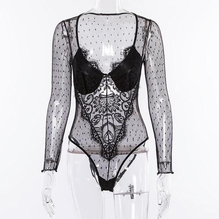 Bodysuits & Unitards. Black Girls Romper suit, See-through clothing: 