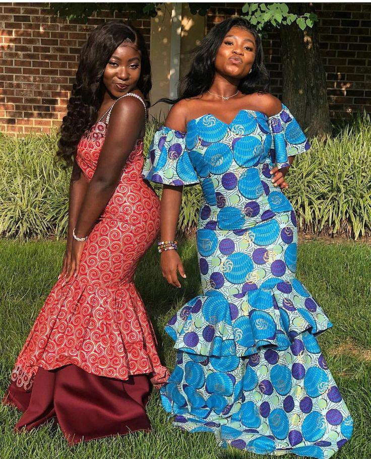 African wax prints. Black Girls Wedding dress, Aso ebi: party outfits,  African Dresses,  Aso ebi,  Kente cloth,  Ankara Dresses,  Hairstyle Ideas  