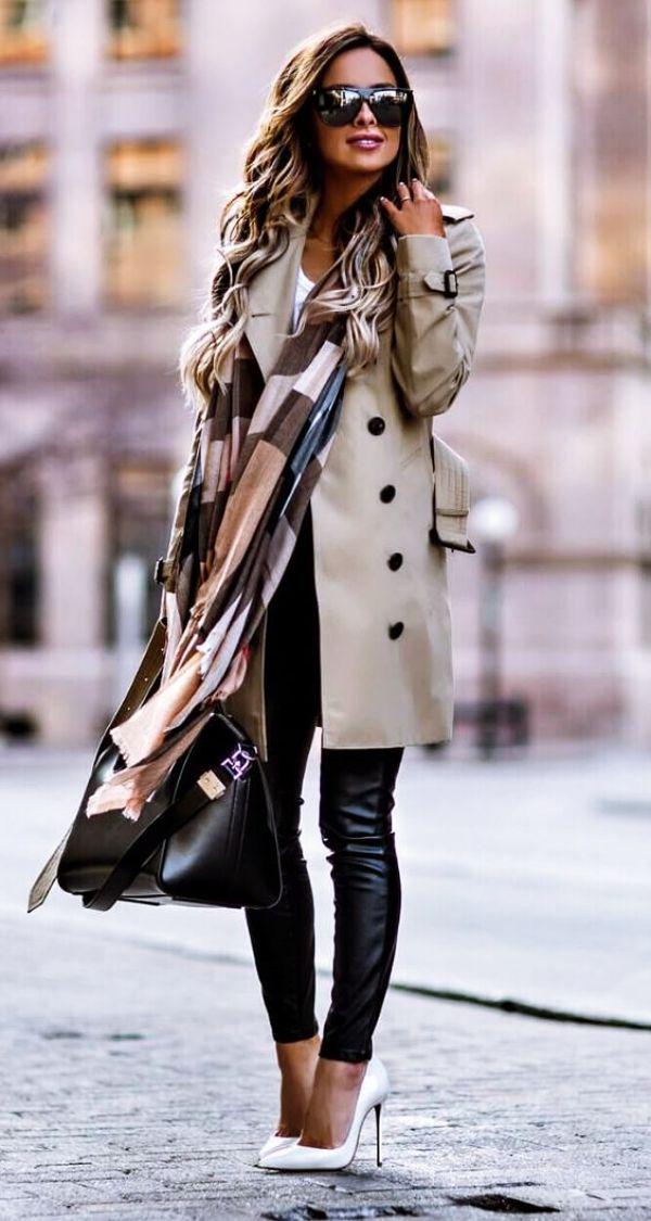 Classic Trench Coat Casual Outfits, Costume With Trench Coat Ideas