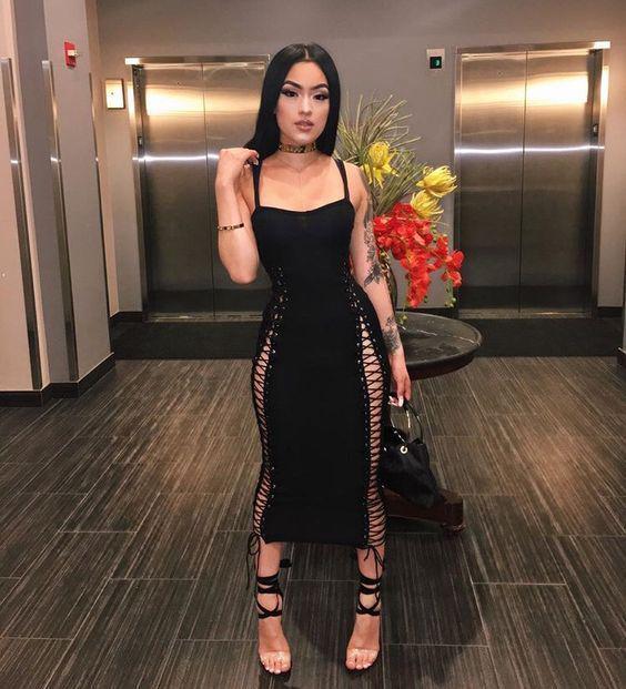 Black Prom Dress. Black Girls Bodycon dress, Party dress: 