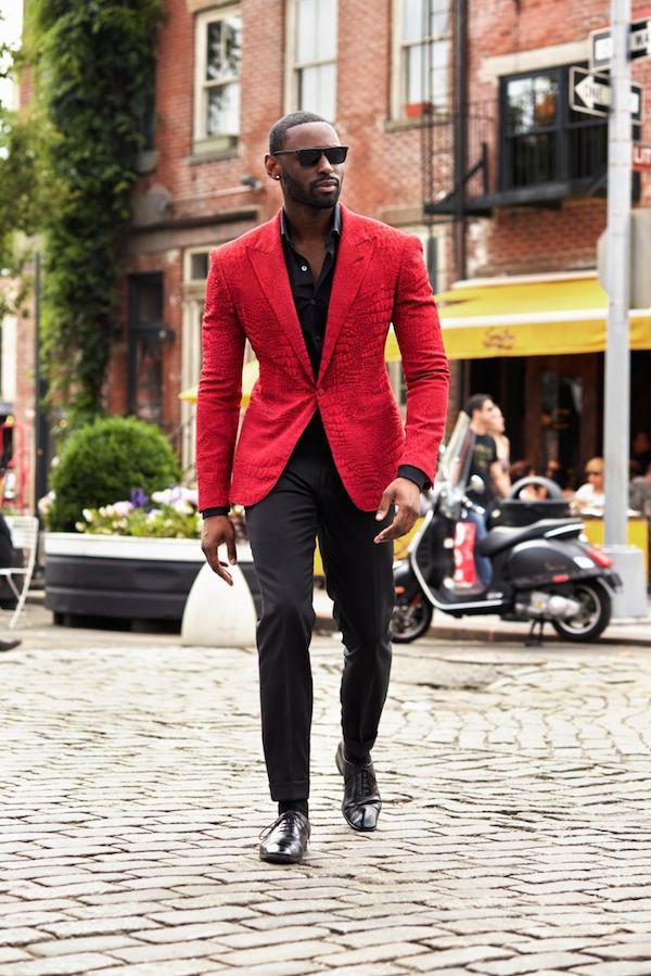 black slacks black. Red Blazer Black Pants on Stylevore