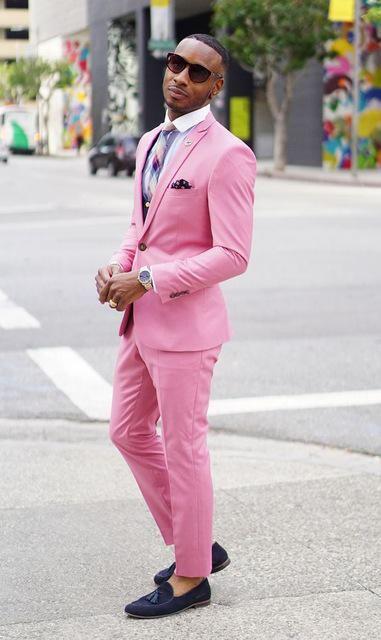 Traje de novio. Pink Mens Suits Suit: Pant Suits,  men suit  