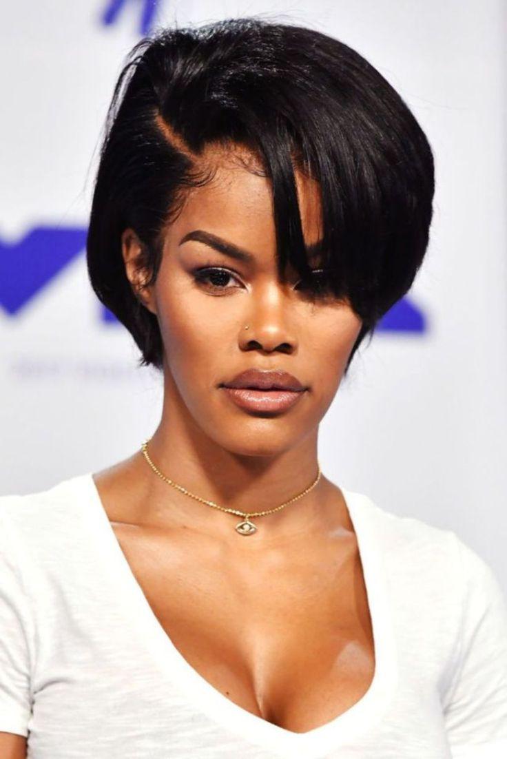 2017 MTV Video Music Awards. 52 Inspiring Winter Hairstyles for Black Women Style: Bob cut,  Nicki Minaj,  Teyana Taylor,  Short hair,  Janet Jackson  