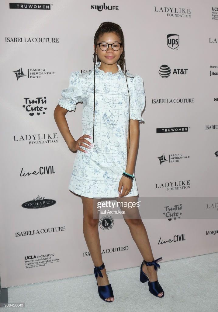 Actress Storm Reid attends the Ladylike Foundation's 2018 Annual...: Fashion photography,  Fashion show,  Getty Images,  Storm Reid Red Carpet Fashion,  Tina Knowles  