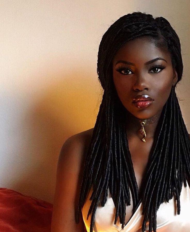 Black Women Dreadlocks, Black Girl Dark skin, Black people on Stylevore