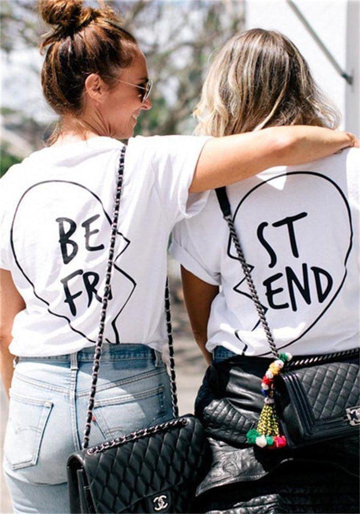 Best Friends Matching outfit Printed T-shirt,: Best Friends Matching Outfits,  Printed T-Shirt,  Besties outfits,  T-Shirt Outfit  