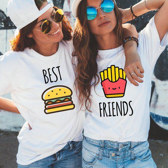 Matching outfit Cute T-Shirt: Best Friends Matching Outfits,  Printed T-Shirt,  Besties outfits,  T-Shirt Outfit  
