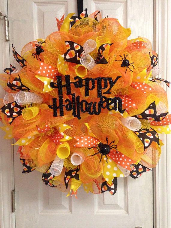 Cute fall mesh wreath ideas: Christmas Day,  Christmas decoration,  Floral design,  Deco mesh,  Autumn wreaths,  mesh wreath  