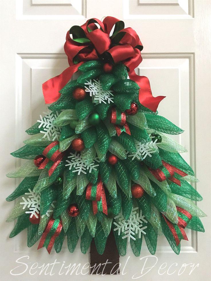 Deco Mesh, Christmas decoration: Christmas tree,  Christmas ornament,  Christmas decoration,  Deco mesh,  Wreath ideas,  Fall Wreaths  