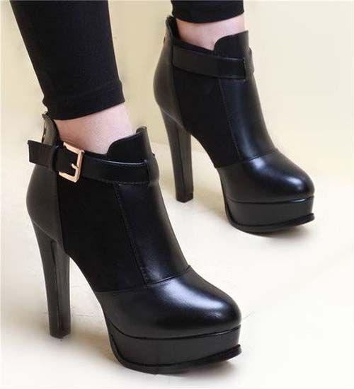 Cool edgy ankle strap stylish heel boots for the modern fashionista: High-Heeled Shoe,  Riding boot,  Boot Outfits,  Stiletto heel,  High Heel Ideas,  Best Stilettos Ideas,  Platform shoe,  Short Boots  