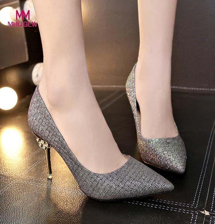 High Heel Pumps. Fashion Women Shoes Solid Color Paillette Pointed Shoes Girls: High-Heeled Shoe,  Boot Outfits,  Court shoe,  Stiletto heel,  High Heel Ideas,  Best Stilettos Ideas,  Heel Shoes  