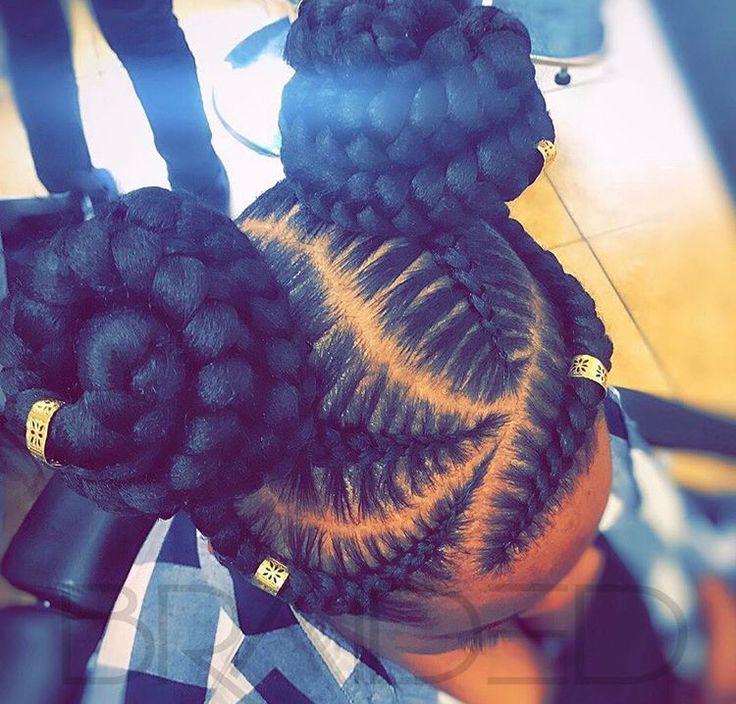 Black Girl Box braids, African hairstyles: Afro-Textured Hair,  African hairstyles,  Black Hairstyles,  French braid  