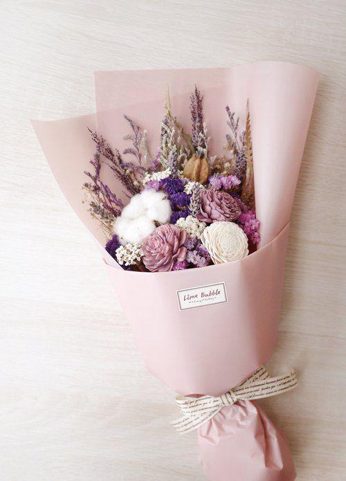 Gentle pink purple bouquet (Valentine's graduation bouquet) - limebubble: 