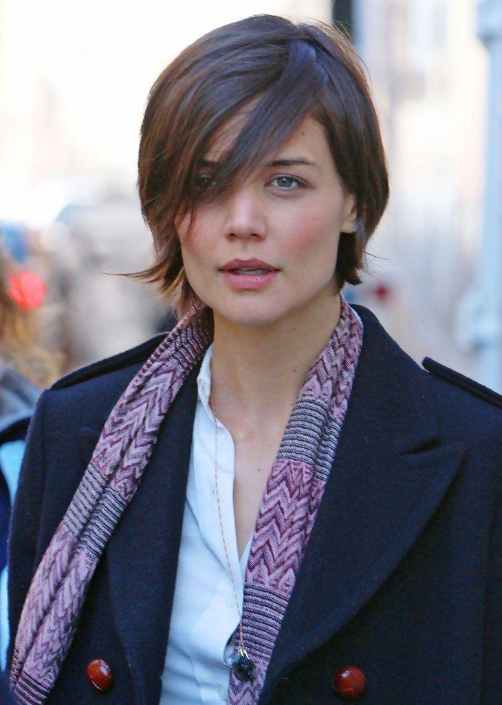 Human hair color, Pixie Haircut Katie Holmes. on Stylevore
