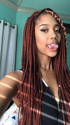 Black Girl Box braids, Long hair: Afro-Textured Hair,  Janet Collection,  Cute Black Girls,  Feathered hair  