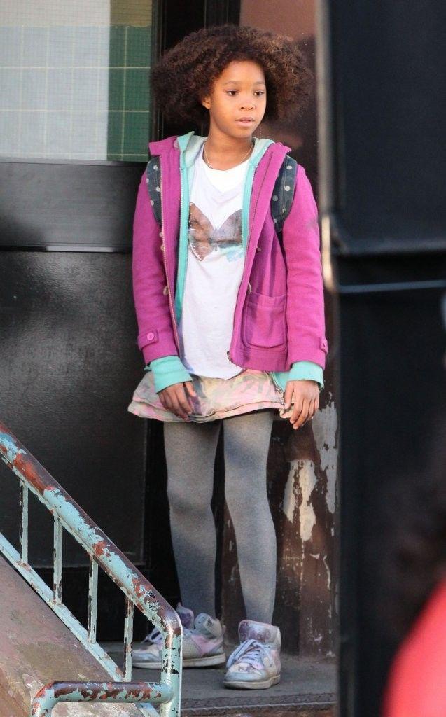 Quvenzhane Wallis in Stars On The Set Of 'Annie': 