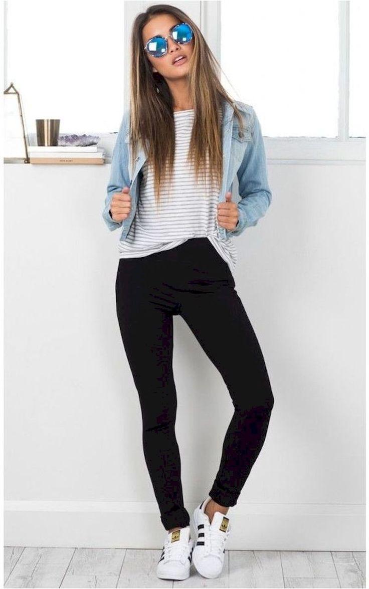 outfits for teens. Casual outfits Casual wear, Leather jacket: fashion blogger,  Designer clothing,  Brandy Melville,  Teen Girls,  Girls Work Outfit  