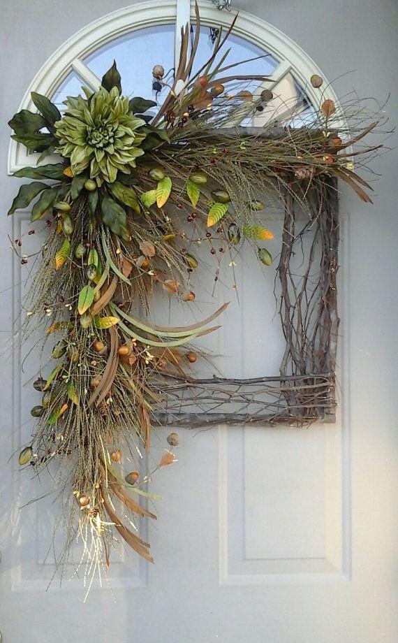 Square wreath, Christmas Day, Christmas decoration: Christmas Day,  Christmas decoration,  Floral design,  Hessian fabric  