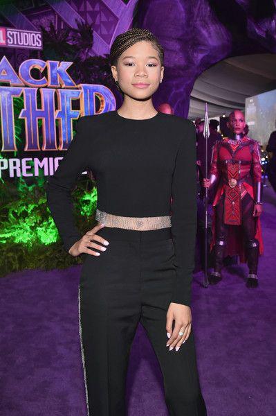 Storm Reid Photos Photos: The Los Angeles World Premiere of Marvel Studios' 'Black Panther': Los Angeles,  Red Carpet Dresses,  Black Panther,  Marvel Studios,  Storm Reid Red Carpet Fashion  