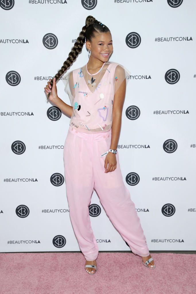 Storm Reid attends the Beautycon Festival LA 2018 at the Los Angeles...: Los Angeles,  Stock photography,  Red Carpet Dresses,  Getty Images,  Storm Reid Red Carpet Fashion  