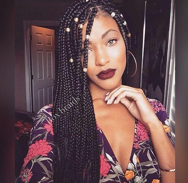 Black Girl Box braids, Crochet braids: Afro-Textured Hair,  African hairstyles,  Black Hairstyles,  Hair Care,  Synthetic dreads  