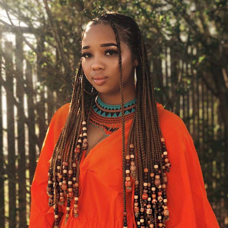 Black Girl Box braids, Crochet braids: Afro-Textured Hair,  Long hair,  Brown hair,  African hairstyles,  Black Hairstyles,  Fula people  