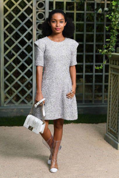 Yara Shahidi attends the Chanel Haute Couture Spring Summer 2018 show as part of...: 